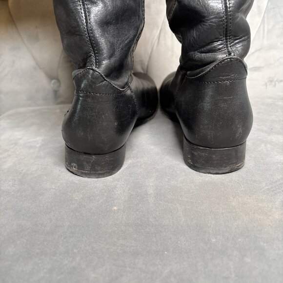 Frye Black Leather Tall Riding Boots – Size 9.5 MELISSA BUTTON - Picture 8 of 14